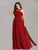 A-line One Shoulder Ruffles Long Evening Dress