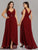 Ever Pretty Double V Neck Rhinestones Ruched Bt High Low Evening Dress