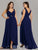 Ever Pretty Double V Neck Rhinestones Ruched Bt High Low Evening Dress