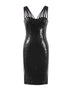 Graceful V-Neck Sleeveless Sequins Split Evening Party Dress