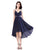 A Line V Neck Hi-Low Cocktail Party Dress With Open Back EZ