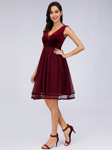 Keen Length Velvet Cocktail Party Dresses for  EZ