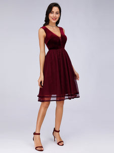 Keen Length Velvet Cocktail Party Dresses for  EZ