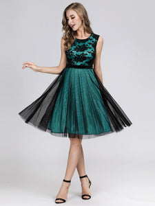 A Line Keen Length Cocktail Dresses for  EZ