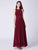 A Line Sleeveless Long Bridesmaid Dresses F