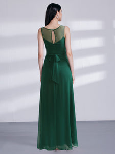 A-Line Sleeveless Long Chiffon  Evening Dress EZ