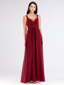 Long Burgundy Sequin Holiday Evening Dresses EZ