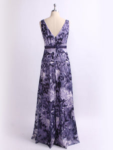 Long Floral Printed Evening Party Dress EZ