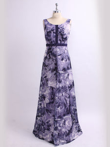 Long Floral Printed Evening Party Dress EZ