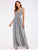 Long Grey Lace Evening Party Dresses EZ