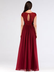 Long Lace Evening Bridesmaid Dresses F