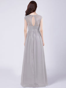 Long Lace Evening Bridesmaid Dresses F