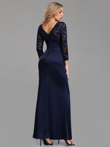 Long Sleeve  Lace Formal Evening Dresses EZ