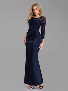 Long Sleeve  Lace Formal Evening Dresses EZ