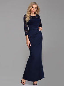 Long Sleeve  Lace Formal Evening Dresses EZ