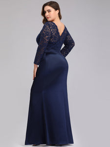 Long Sleeve  Lace Formal Evening Dresses EZ