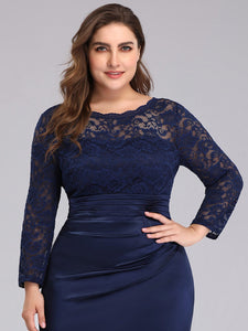 Long Sleeve  Lace Formal Evening Dresses EZ