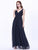 Long Navy Blue Evening Party Dresses EZ