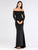 Long Black Formal Evening Dress With Trail EZ