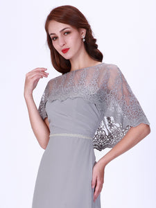 A Line Long Evening Party Dress With Ruffles EZ