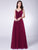 Sexy Burgundy Straps Long  Dress EZ