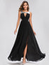 Long Black Sequin Party Prom Holiday Dress EZ