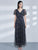 A Line V Neck Long Formal Evening Dress EZ