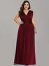 Long Pl Size V neck  Party Dresses EZ