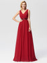 A Line DeF V Neck Sleevelesss Long Prom Dress EZ