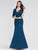 High Stretch Floor Length Evening Dresses with Half Sleeve EZ