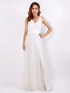 Fhion Deep V Sleeveless Long Evening Party Dress EZ