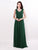 A Line V Neck Long Chiffon Bridesmaid Dress F