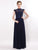 A Line Short Sleeve Lace Evening Dress EZ