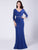 V Neck Long Mermaid Lace Formal Evening Dress EZ