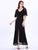 A Line V Neck Flare Sleeve Lace Evening Dress With Split EZ