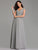 Double V Neck Maxi Long Evening Dresses with C Sleeve EZ