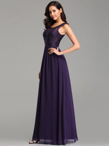 Sleeveless  Evening Dresses with Diamond