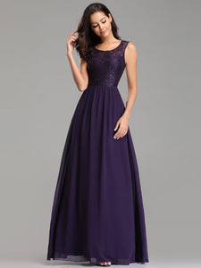 Sleeveless  Evening Dresses with Diamond