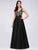 Long Floral Print Lace  Evening Dresses EZ