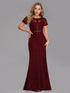 A Line Lace Floor Length Party Dress EZ