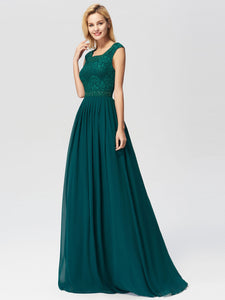 Sleeveless A Line Long Bridesmaid Dresses F