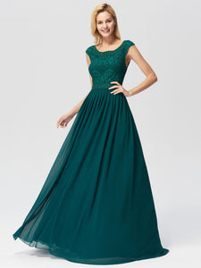 Sleeveless A Line Long Bridesmaid Dresses F