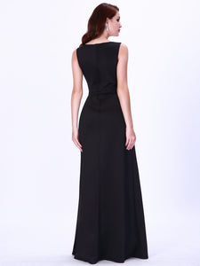 V Neck Evening Dresses with Side Split EZ