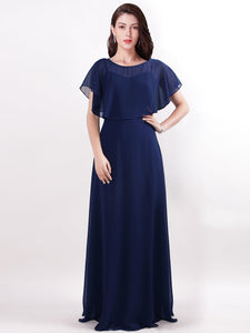 Long Bridesmaid Party Dress with Shawl F