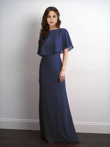 Long Bridesmaid Party Dress with Shawl F