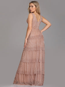 Long Formal Tiered Maxi Dress