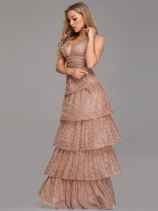 Long Formal Tiered Maxi Dress