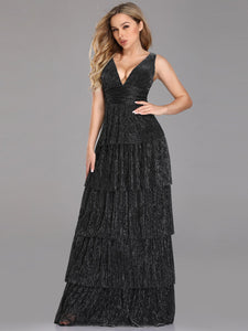 Long Formal Tiered Maxi Dress