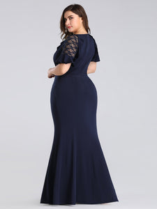 Long Raglan Sleeve Mermiad Prom Dresses EZ