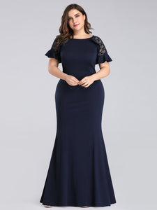 Long Raglan Sleeve Mermiad Prom Dresses EZ